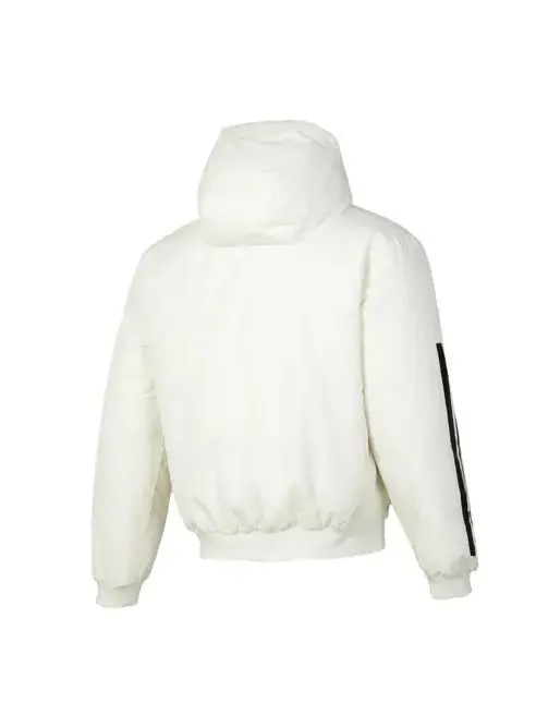 Куртка adidas Puff Down Jacket 'White Black' — изображение 2 из 2, белый