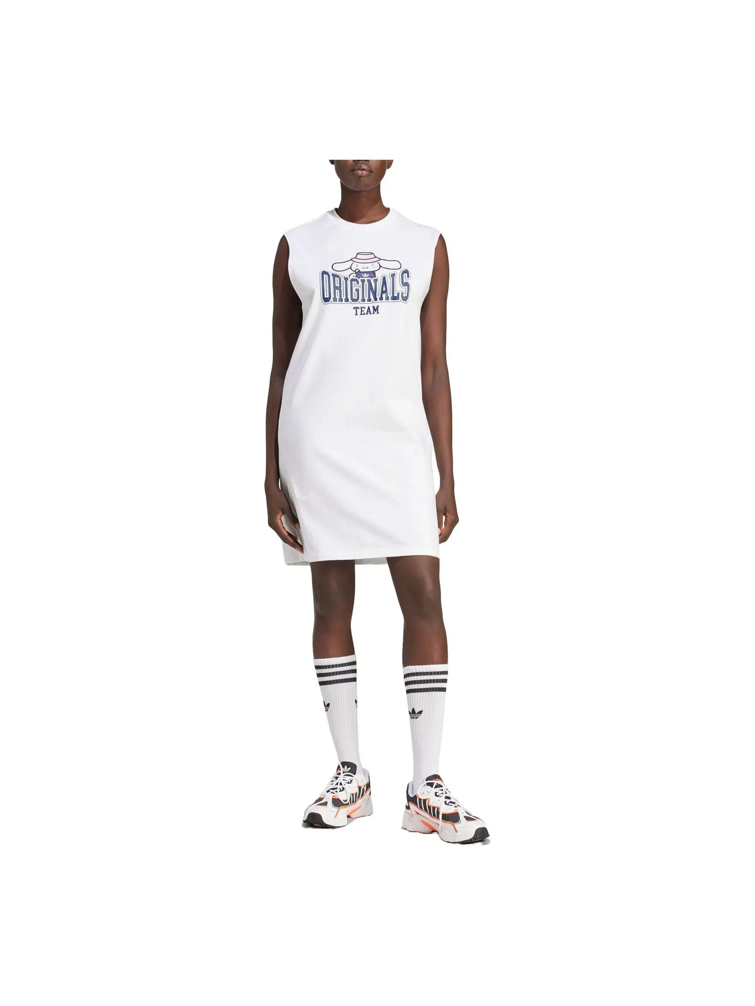 Платье (WMNS) adidas Originals x Hello Kitty Cinnamoroll Graphic Tank Dress 'White' JG8055 — изображение 1 из 2, белый