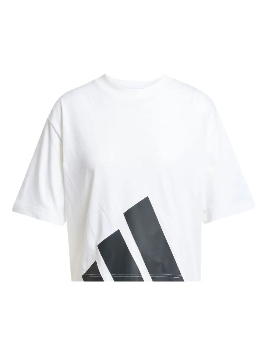 Футболка adidas Essentials Crop T-Shirt 'White Black' — изображение 1 из 2, белый
