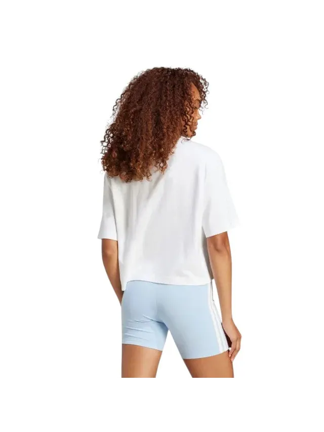 Футболка adidas Essentials Crop T-Shirt 'White Black' — изображение 2 из 2, белый