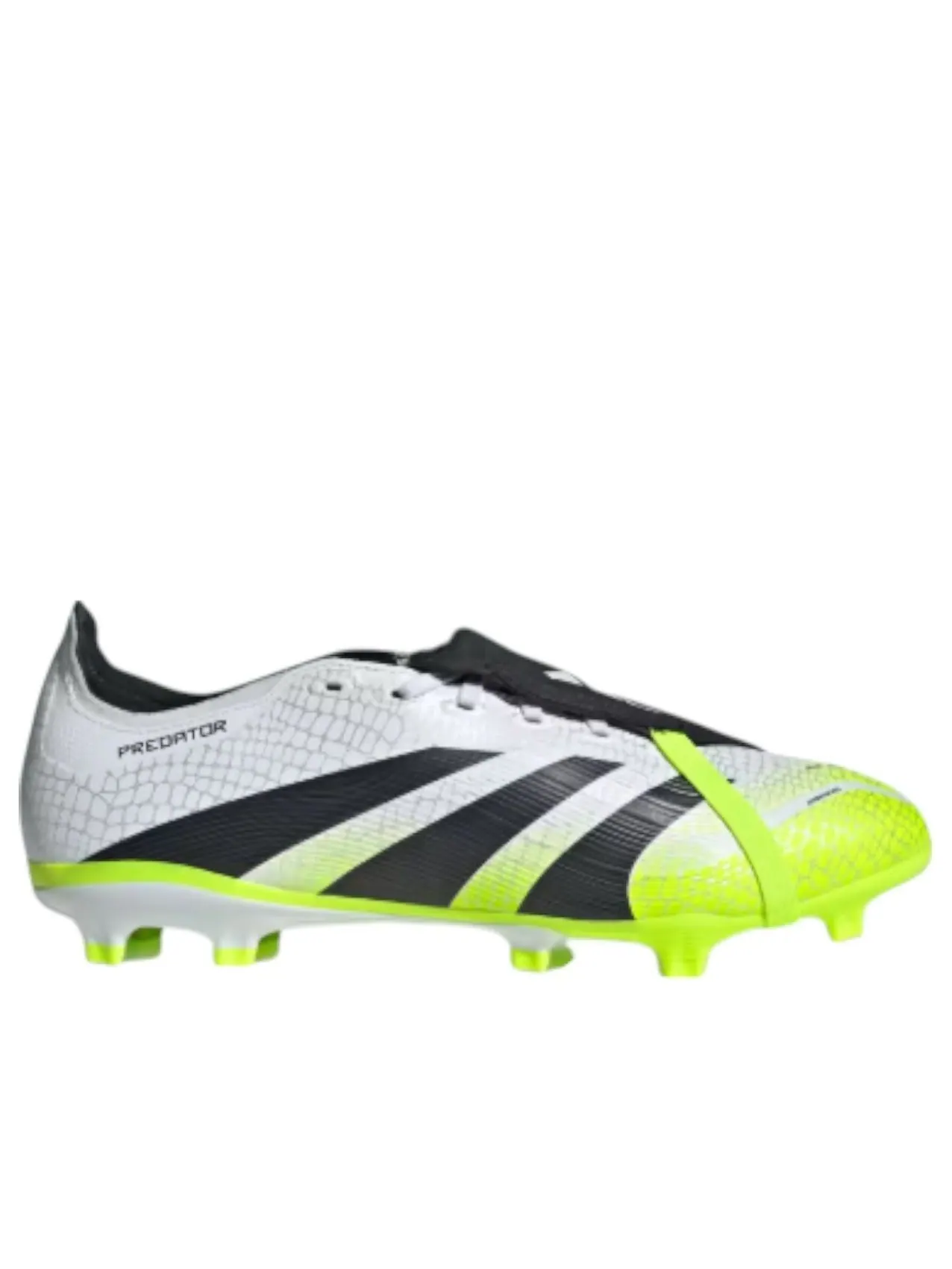 Кроссовки adidas Predator League Fold Over Tongue FG 'Cloud White Black Lucid Lemon' — изображение 2 из 5, белый