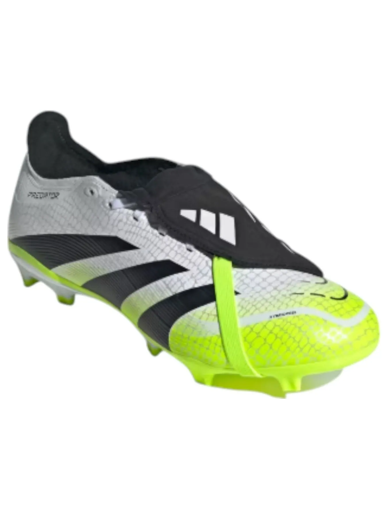Кроссовки adidas Predator League Fold Over Tongue FG 'Cloud White Black Lucid Lemon' — изображение 3 из 5, белый