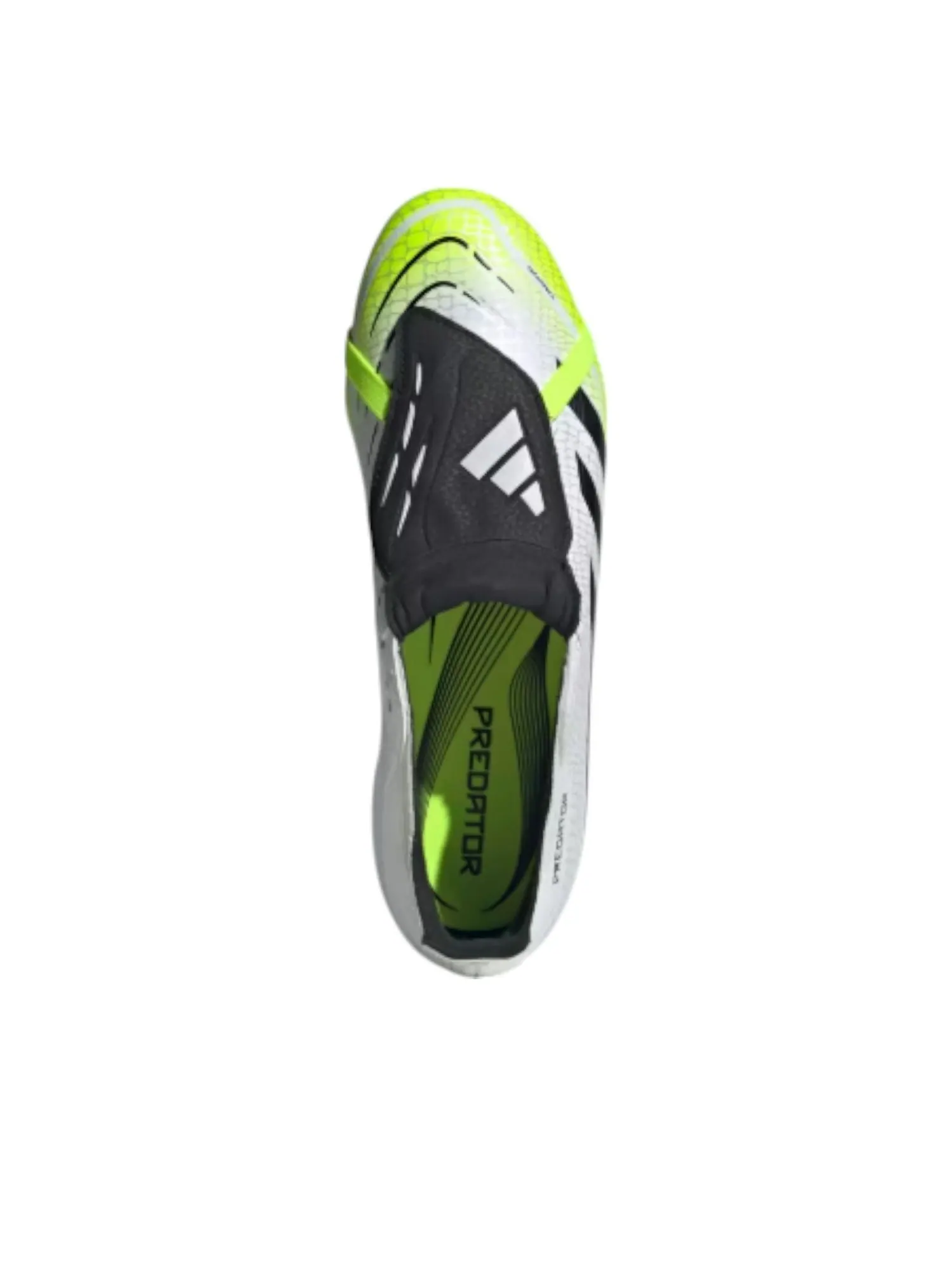 Футболка Adidas Predator League Fold Over Tongue FG 'Cloud White Black Lucid Lemon' — изображение 4 из 5, белый/черный