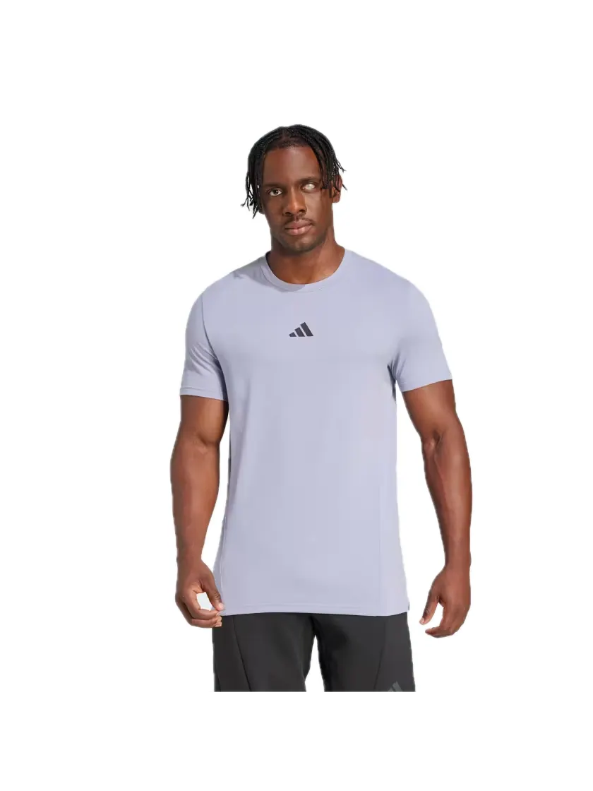 Футболка adidas Designed for Training Workout T-Shirt 'Purple' — изображение 2 из 3, фиолетовый