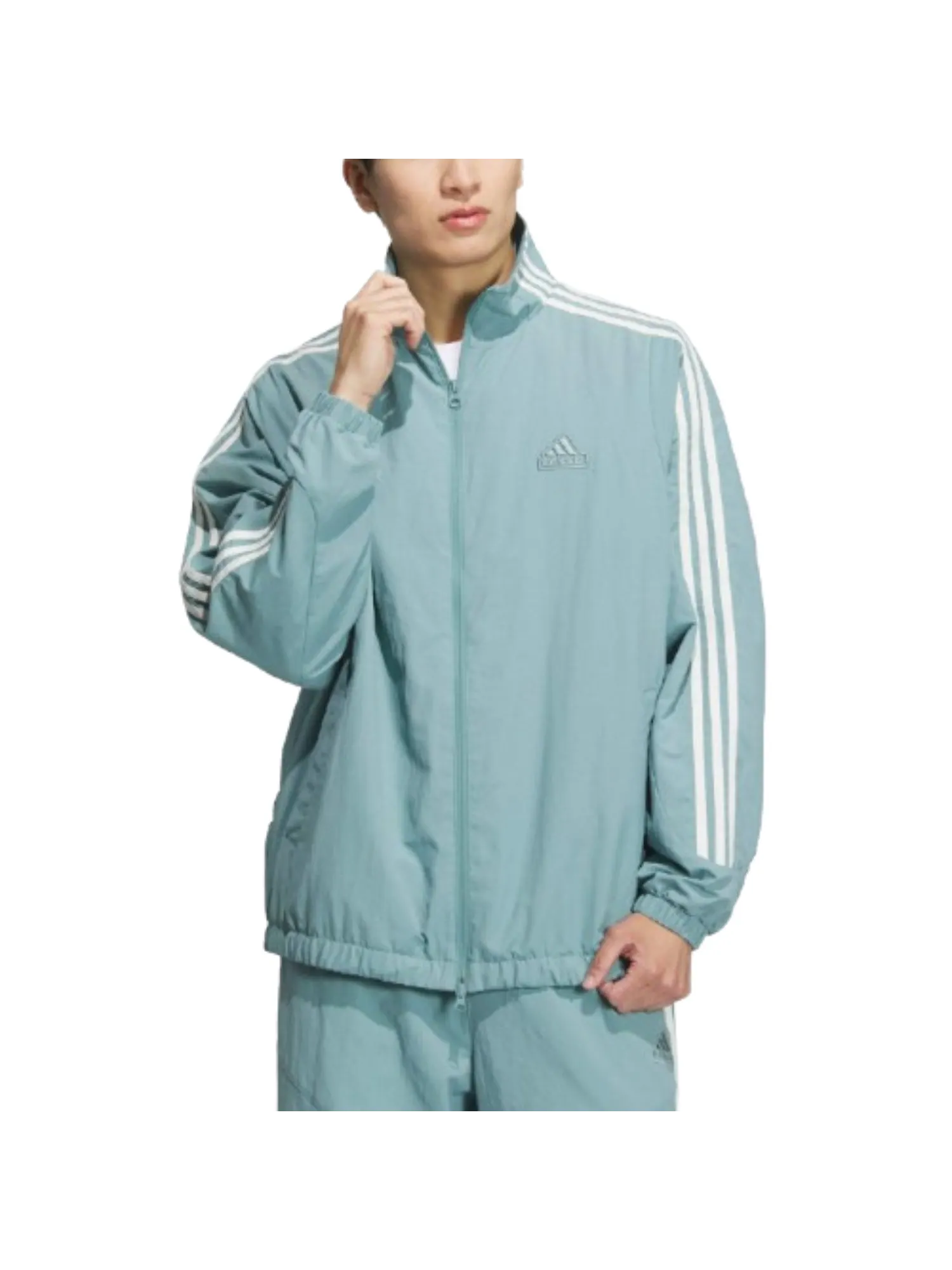 Спортивная куртка Adidas 3-Stripes Woven TrackJacket 'Blue White' — изображение 2 из 3, синий/белый