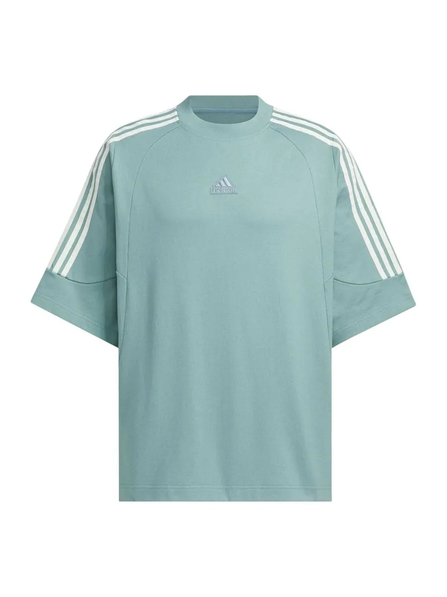 Футболка adidas Logo T-Shirt Asia Sizing 'Teal' — изображение 1 из 3, бирюзовый