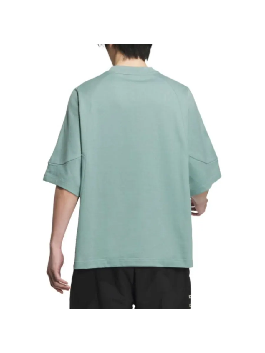 Футболка adidas Logo T-Shirt Asia Sizing 'Teal' — изображение 2 из 3, бирюзовый