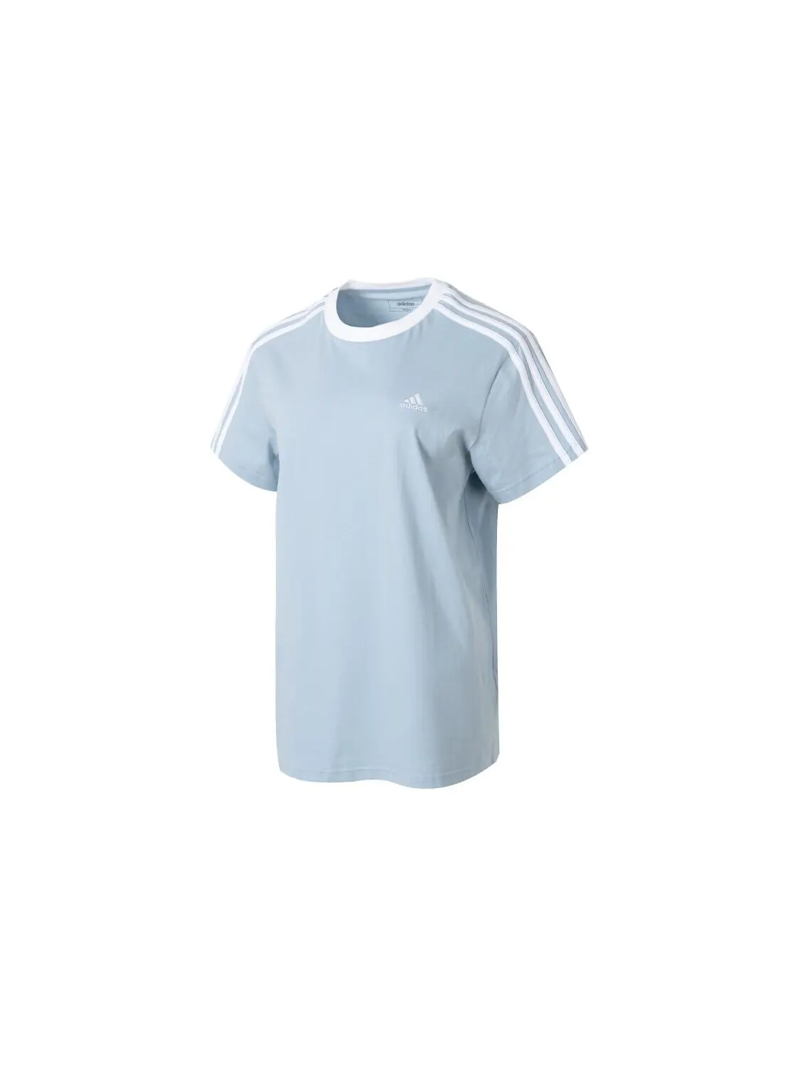 Футболка Adidas Essentials 3 Stripes — изображение 1 из 4, светлый синий