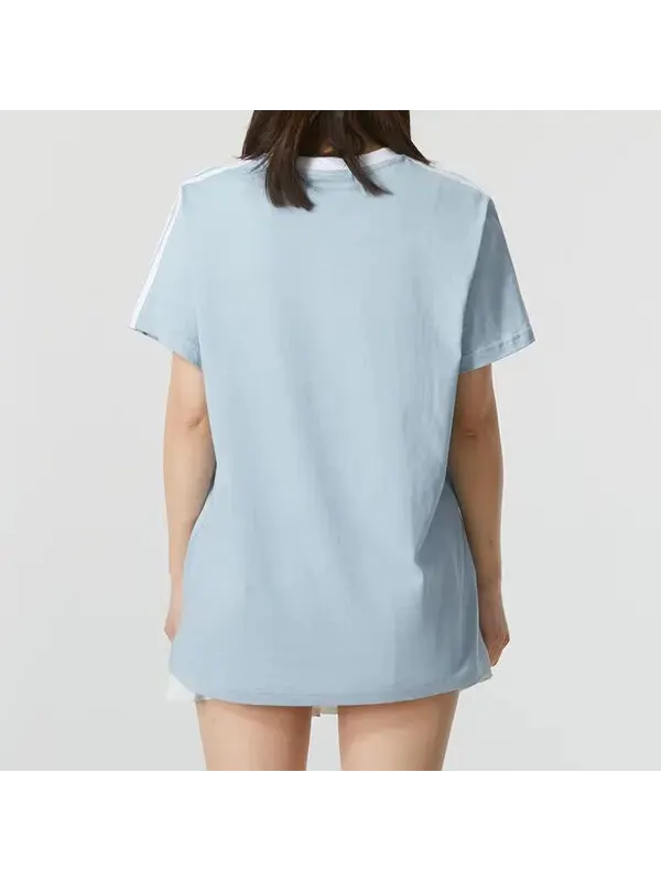 Футболка Adidas Essentials 3 Stripes — изображение 3 из 4, светлый синий