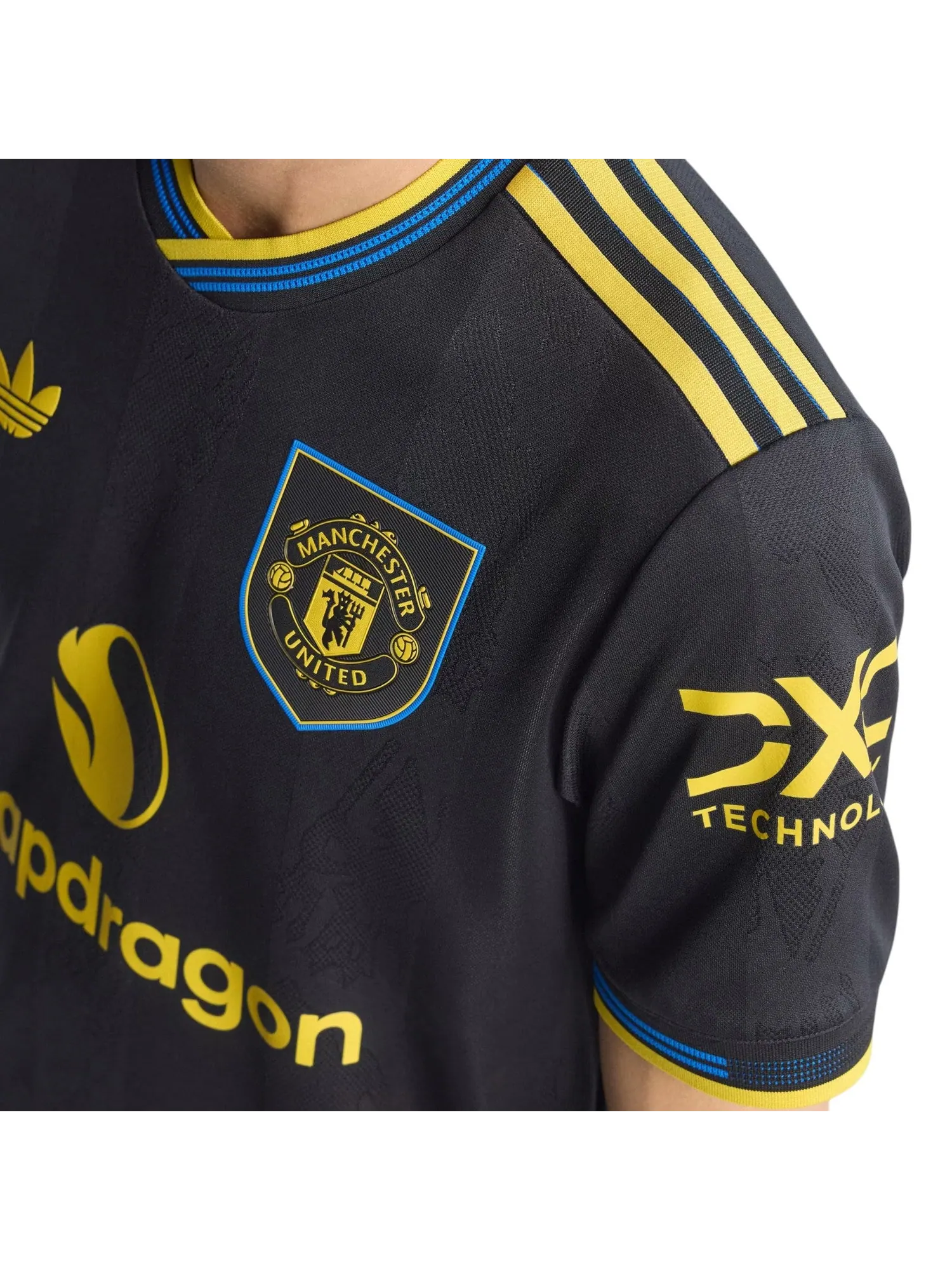 Оригинальная третья футболка «Манчестер Юнайтед» Adidas сезона 2025/2026 — изображение 5 из 6, черный