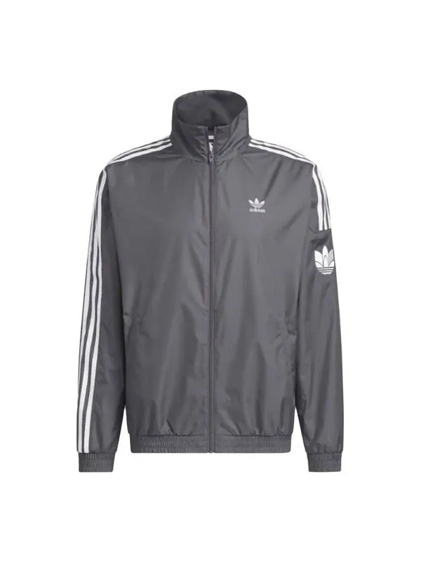 Куртка оригиналы ретро трилистник куртка азия размеры Adidas — изображение 1 из 2, серый/белый