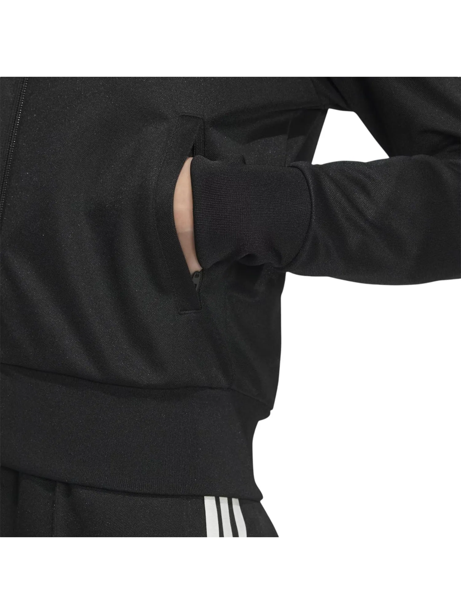 Куртка (WMNS) adidas Retro Trefoil Sports Jacket 'Black' — изображение 4 из 4, черный