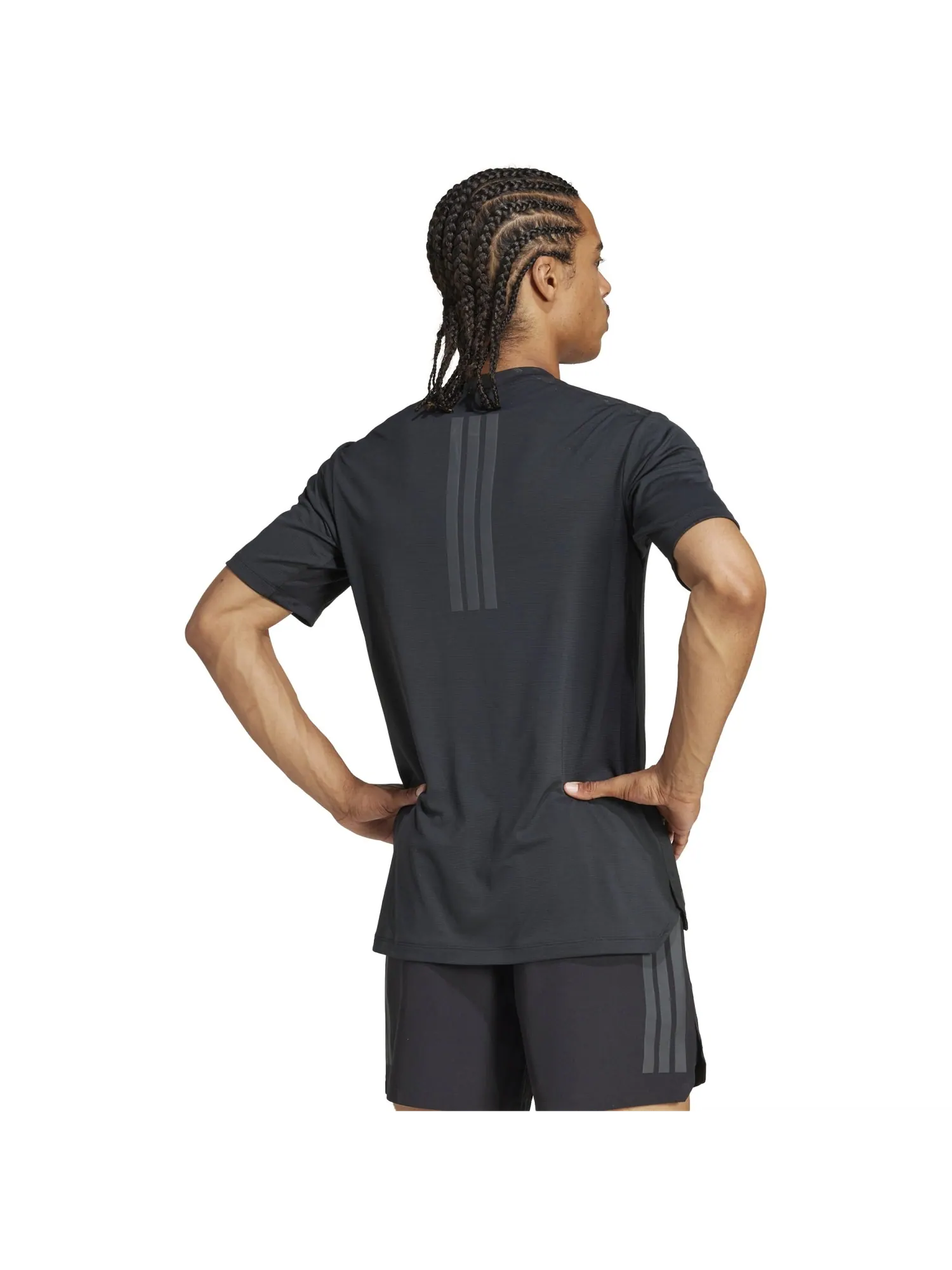 Футболка adidas Power 3-Stripes T-Shirt 'Black' — изображение 3 из 3, черный