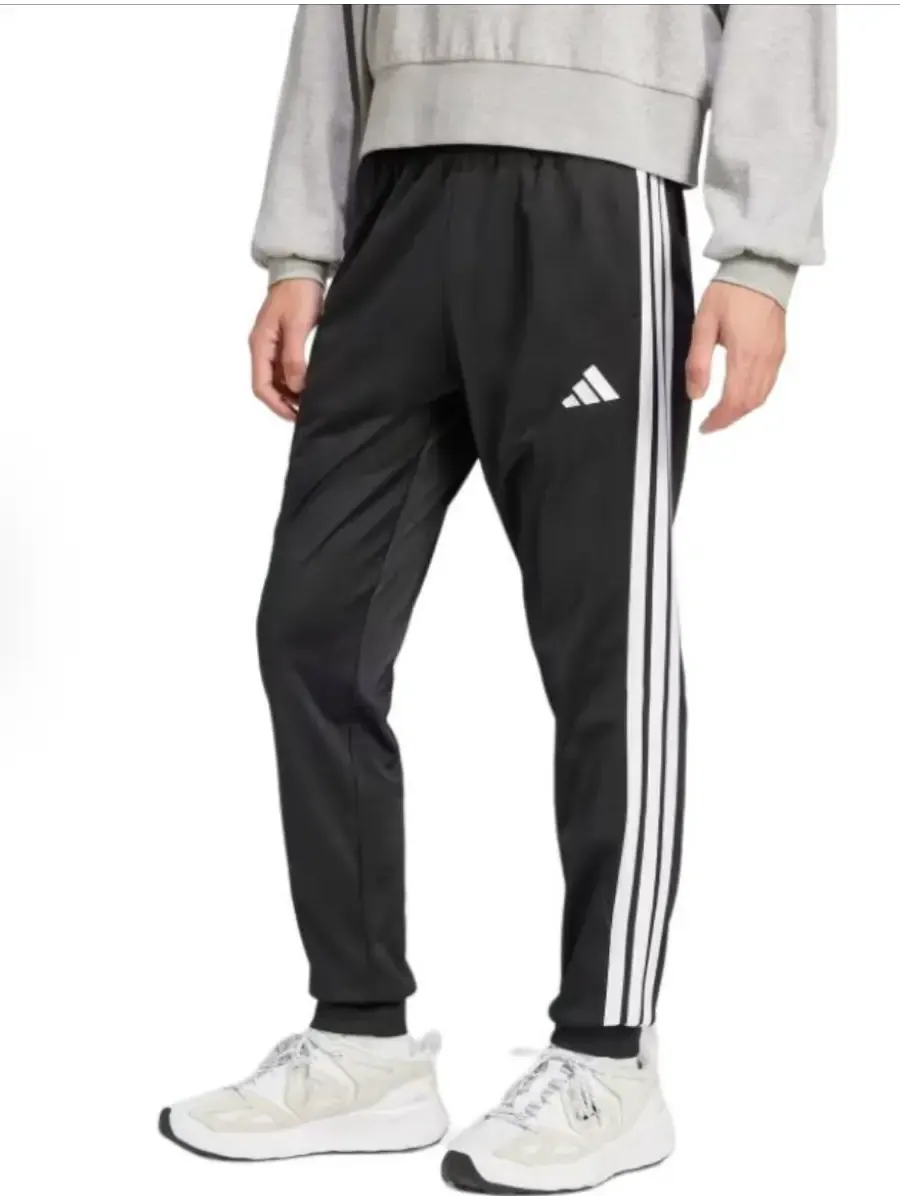 Спортивные брюки adidas 3-Stripes Tricot Regular Tapered Track Pants 'Black' — изображение 3 из 5, черный