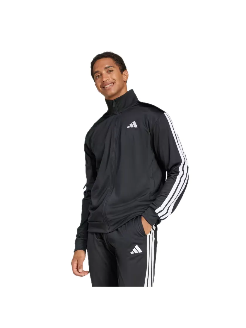 Спортивная куртка Adidas 3-Stripes Tricot Regular Track Jacket 'Black' — изображение 2 из 3, черный/белый