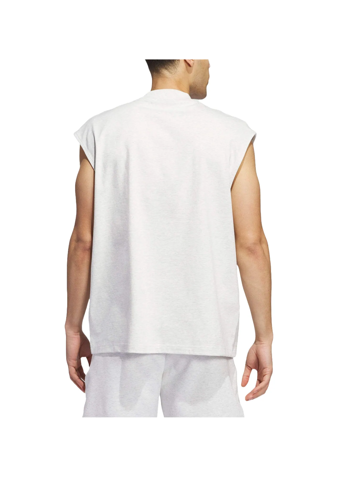 Футболка adidas Basketball Sleeveless T-shirt Asia Sizing 'Light Grey' JI9120 — изображение 2 из 2, светлый серый
