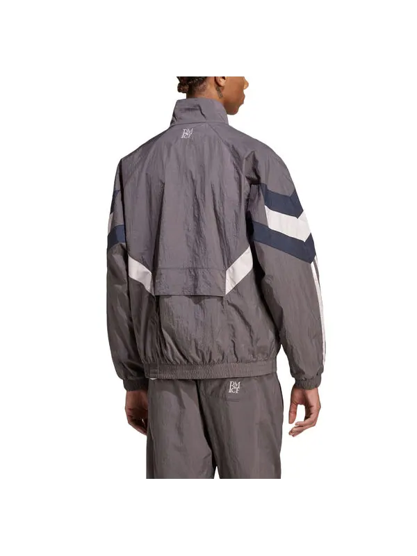 Куртка real madrid originals track jacket asia sizing 'charcoal grey' Adidas — изображение 2 из 2, темно-серый/серый