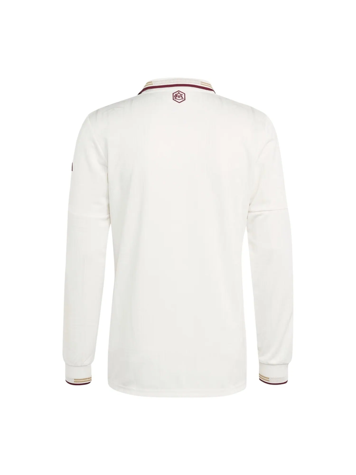 Футболка Adidas x Arsenal 25/26 Third Authentic Long Jersey Slim Fit 'Cloud White' — изображение 2 из 4, белый/бордовый