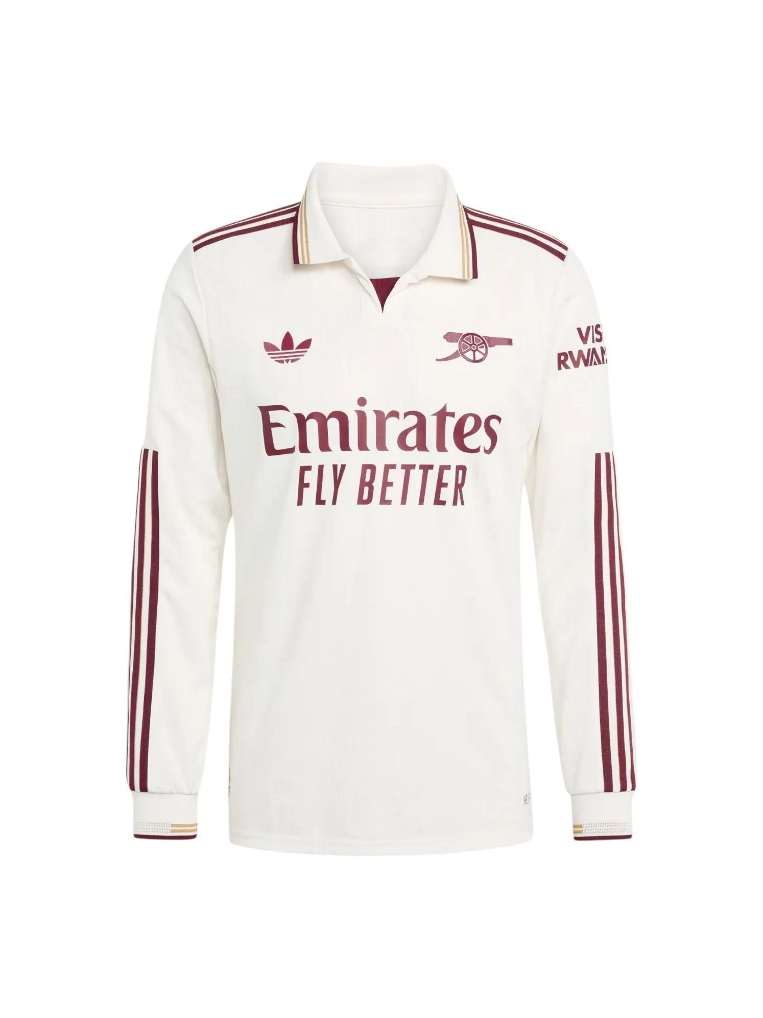 Джерси adidas x Arsenal 25/26 Third Authentic Long Jersey Slim Fit 'Cloud White' — изображение 1 из 4, белый