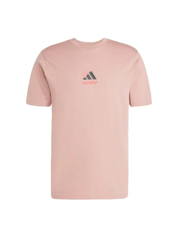 Футболка adidas Lounge Pizza Graphic T-Shirt 'Pink' — изображение 1 из 2, розовый
