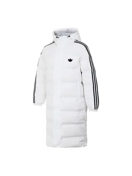 Куртка adidas Long Puffer Jacket Asia Sizing 'White Black' — изображение 1 из 1, белый