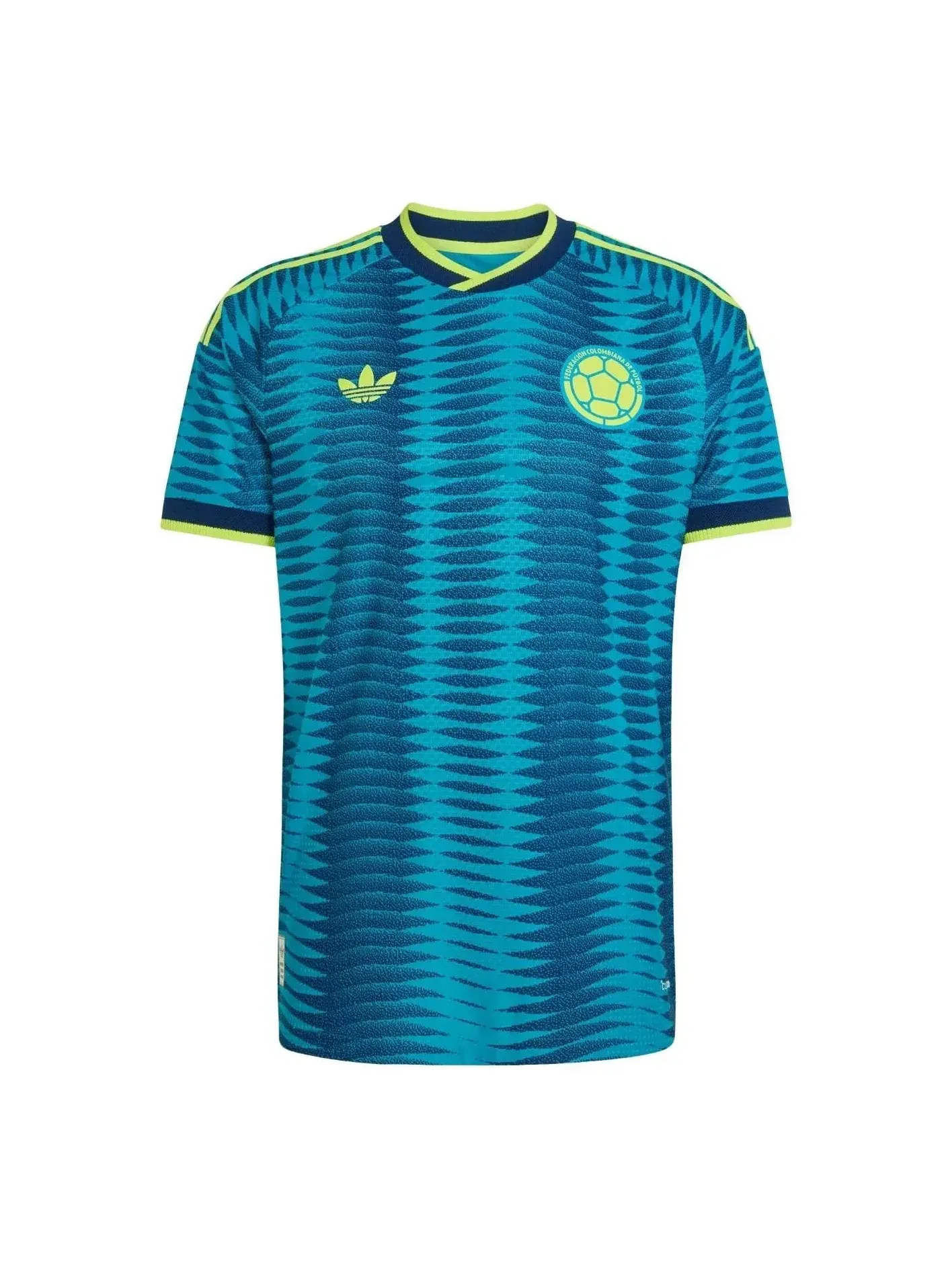 Оригинальная выездная футболка Adidas Colombia 26 'Mystery Petrol Team Navy Blue 2' — изображение 1 из 2, синий