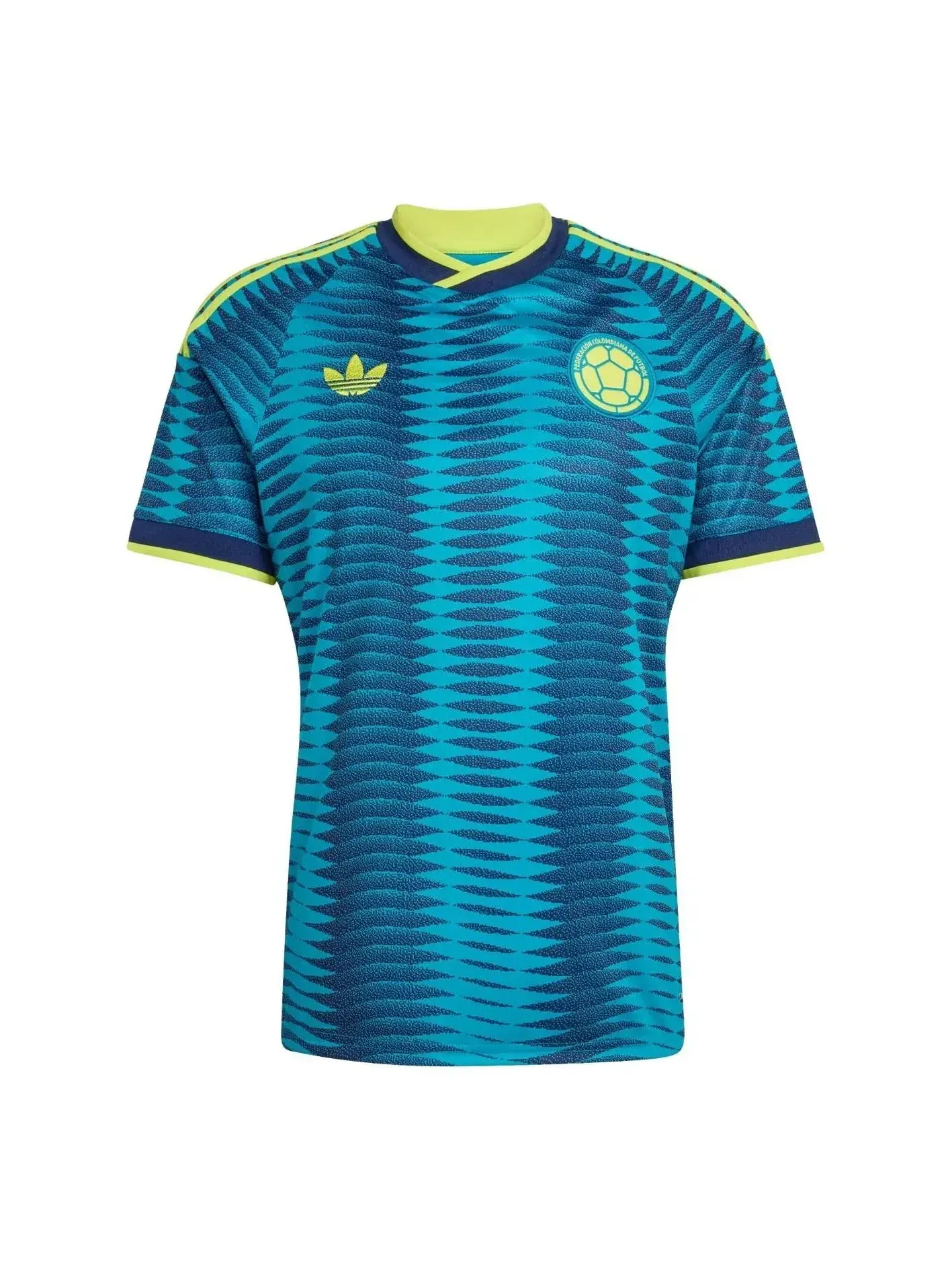 Гостевая футболка Adidas Colombia 26 'Mystery Petrol Team Navy Blue 2' — изображение 1 из 2, синий