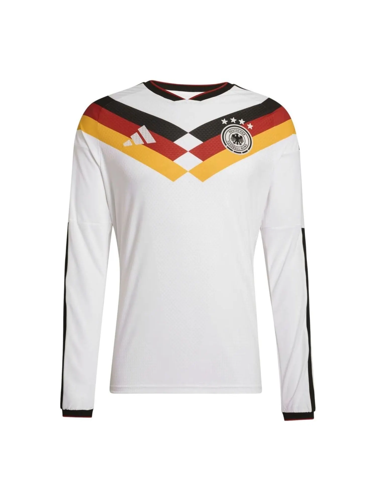Футболка Adidas Germany 26 Home Authentic с длинным рукавом, белая, модель — изображение 1 из 2, белый
