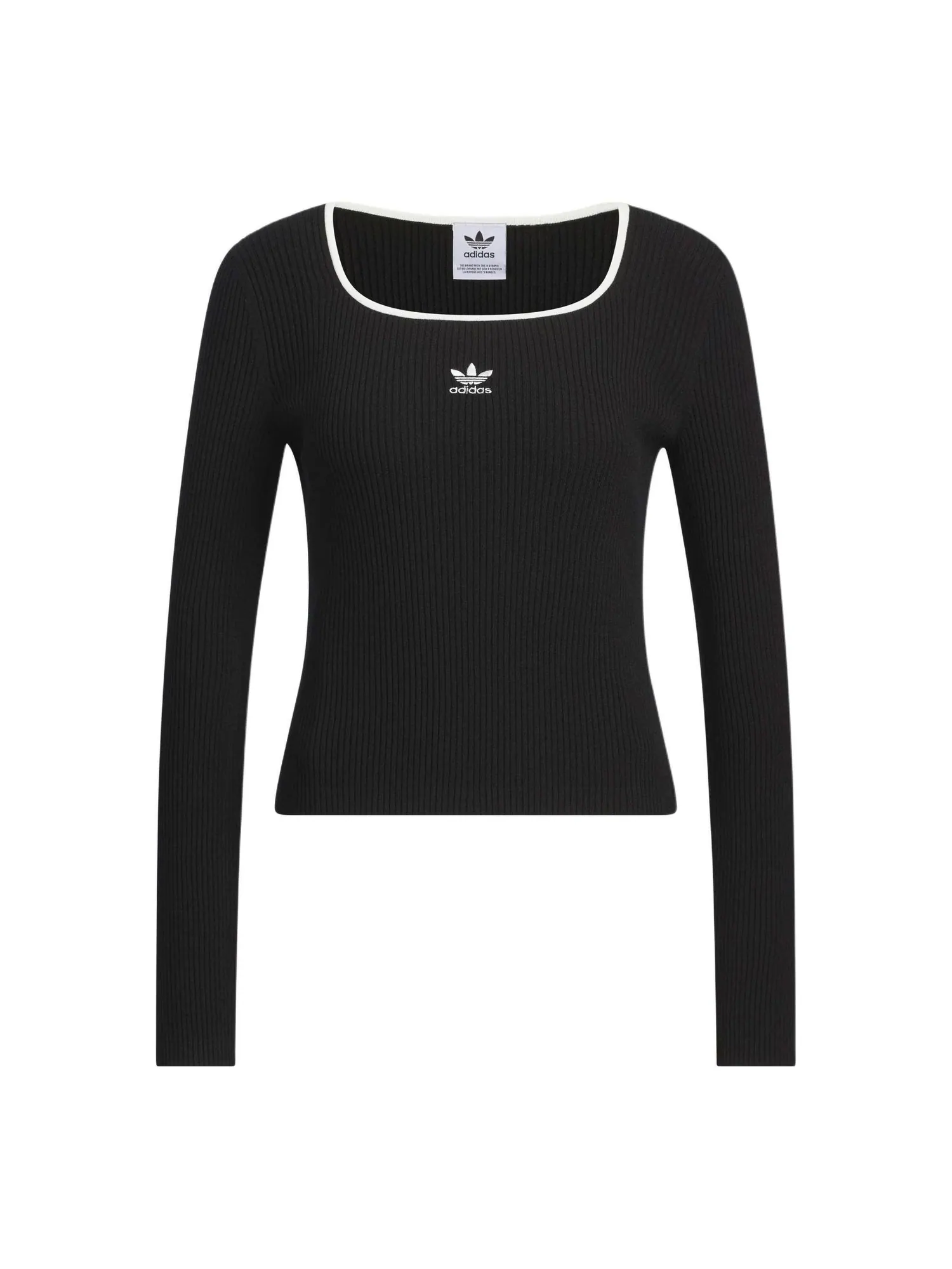 Свитер (WMNS) adidas Adi Long Sleeve Fully Fashion Sweater 'Black' — изображение 1 из 2, черный