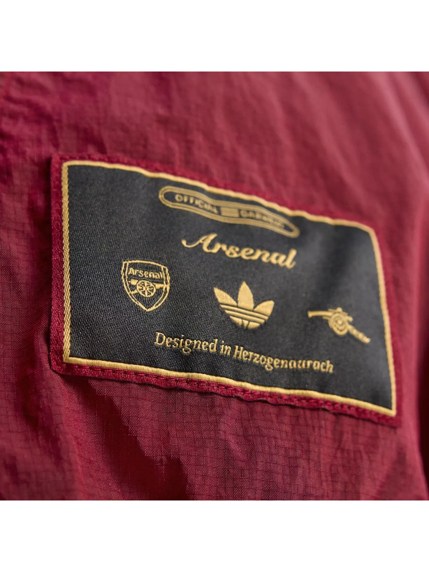 Куртка Adidas Arsenal Terrace Icon Half-Zip Jacket 'Team Coll Burgundy' — изображение 4 из 5, бордовый