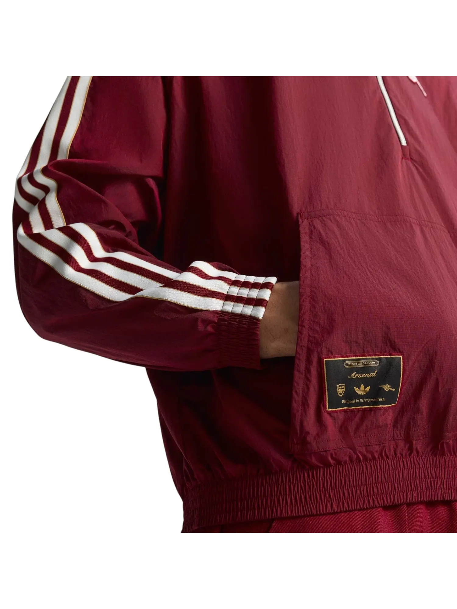 Куртка Adidas Arsenal Terrace Icon Half-Zip Jacket 'Team Coll Burgundy' — изображение 5 из 5, бордовый
