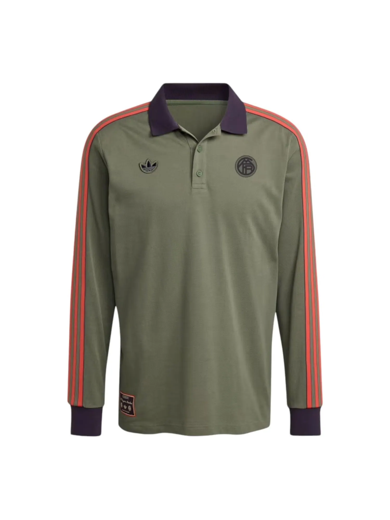 Поло adidas FC Bayern Terrace Icon Long Sleeve Polo Shirt 'Base Green' — изображение 1 из 6, зеленый