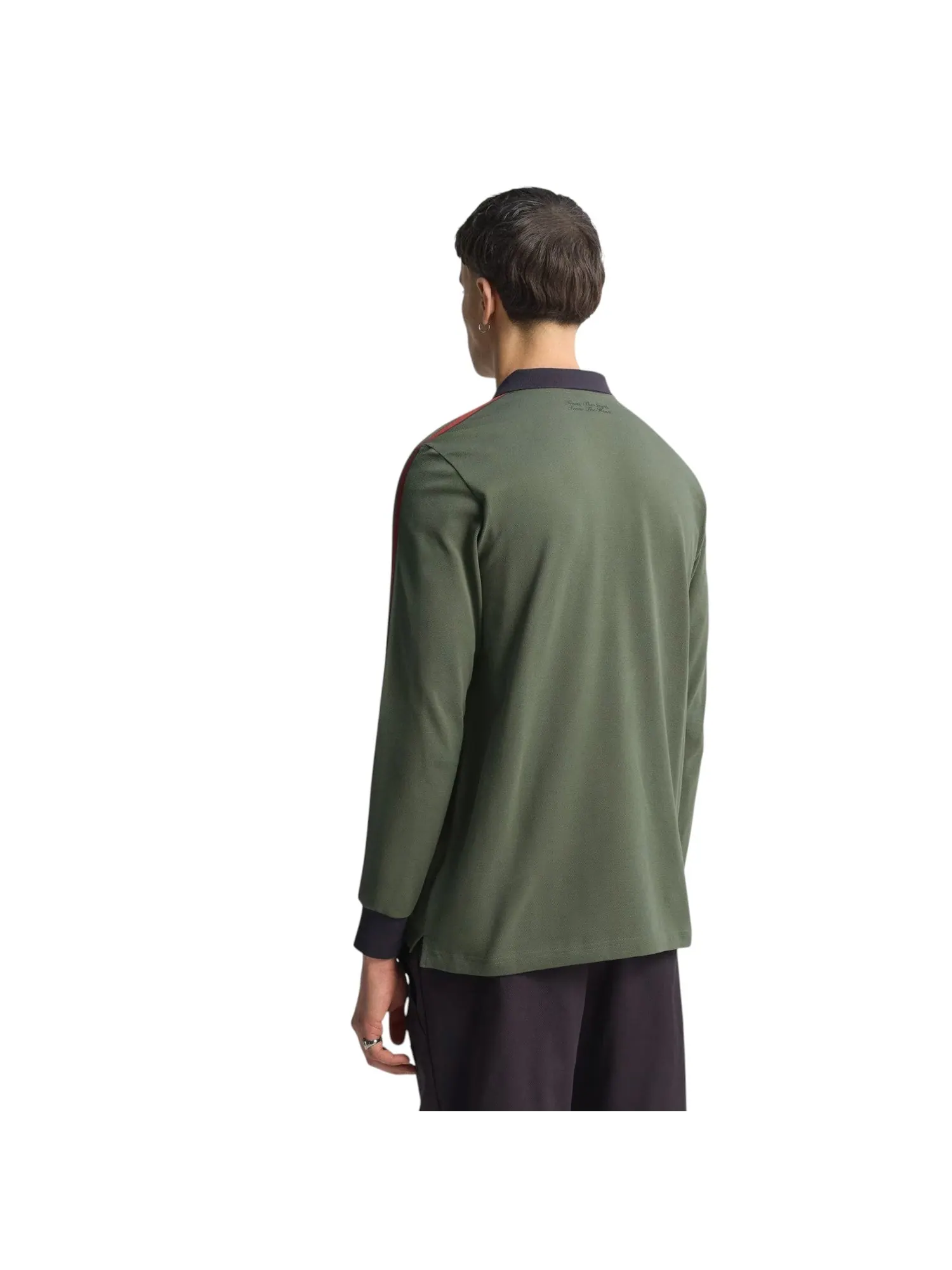 Поло adidas FC Bayern Terrace Icon Long Sleeve Polo Shirt 'Base Green' — изображение 3 из 6, зеленый
