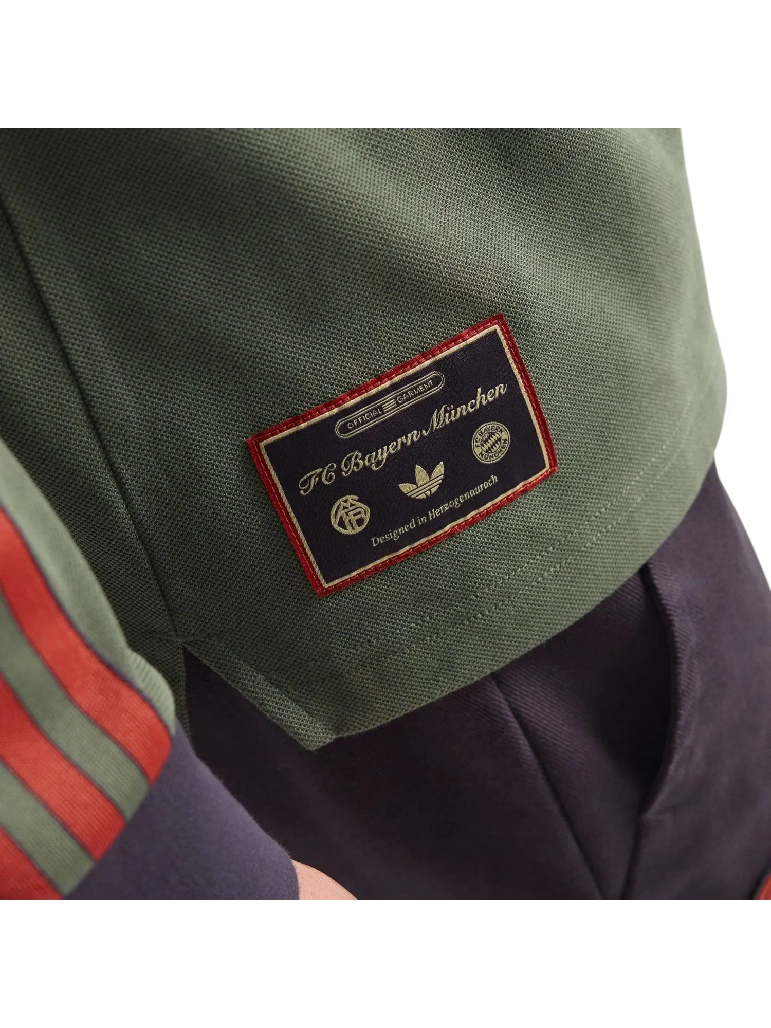 Поло adidas FC Bayern Terrace Icon Long Sleeve Polo Shirt 'Base Green' — изображение 4 из 6, зеленый