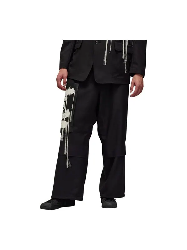 Брюки y-3 sport uniform patch trousers 'black' Adidas — изображение 1 из 3, черный
