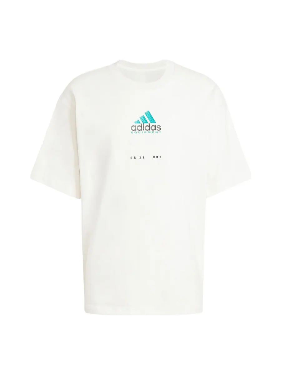 Футболка adidas EQT Graphic T-Shirt 'Cream White' — изображение 1 из 4, белый