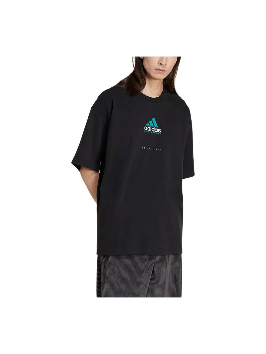 Футболка adidas EQT Graphic T-Shirt 'Black' — изображение 1 из 3, черный