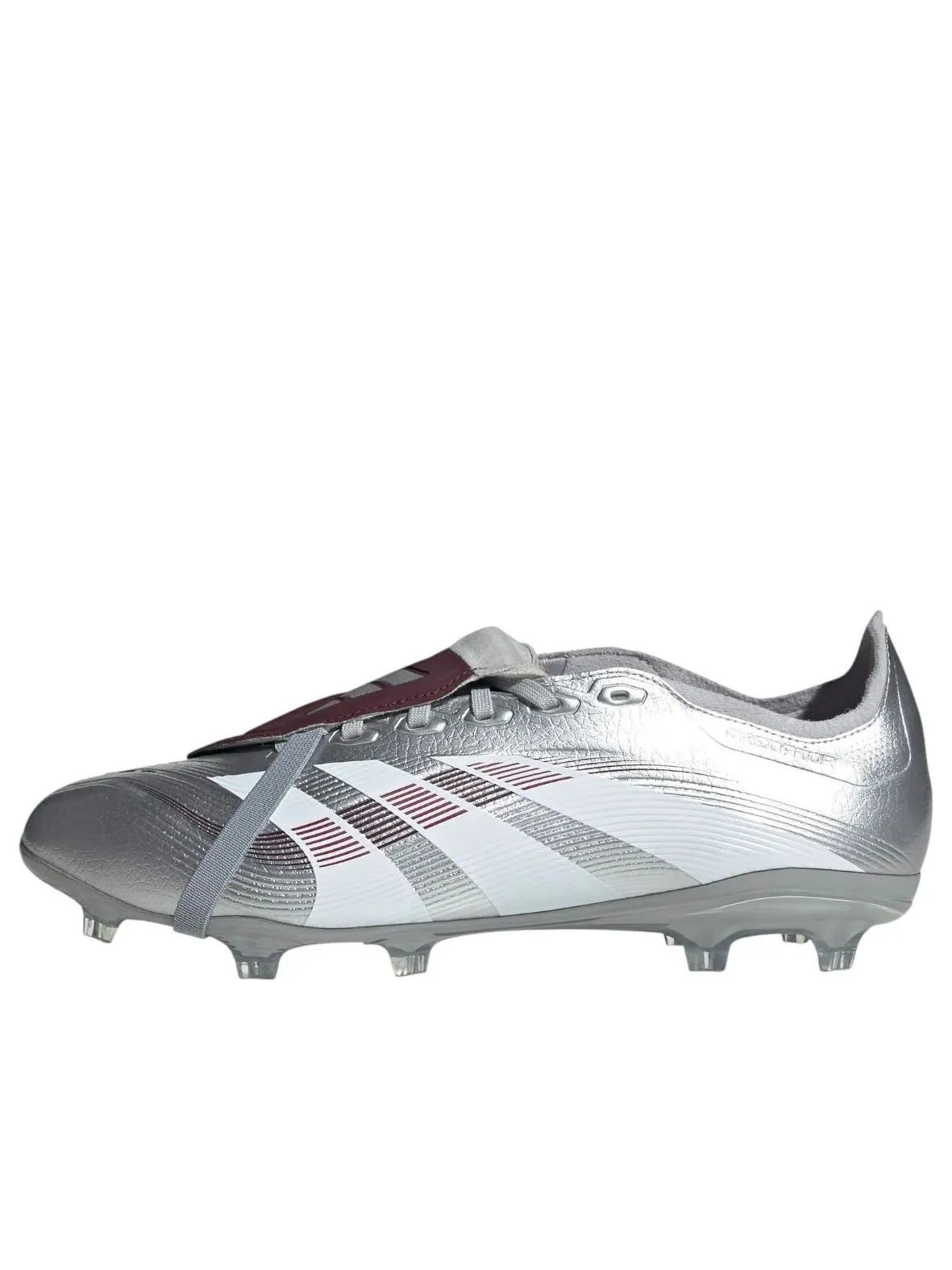 Футболка Adidas x Jude Bellingham Predator League Fold Over Tongue FG MG 'Silver Metallic Burgundy' — изображение 1 из 6