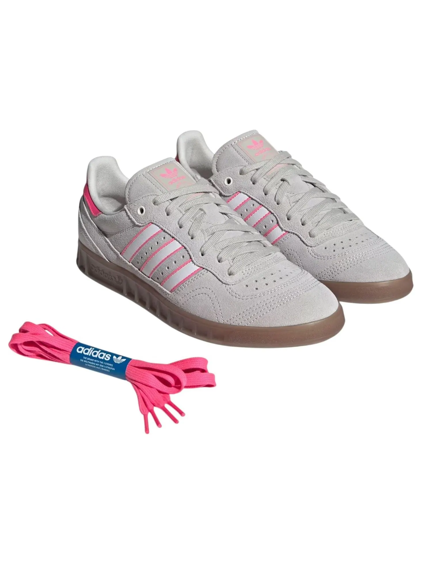 Гандбольная футболка Adidas 'Серо-бело-розовый' — изображение 5 из 5, серый/белый/розовый