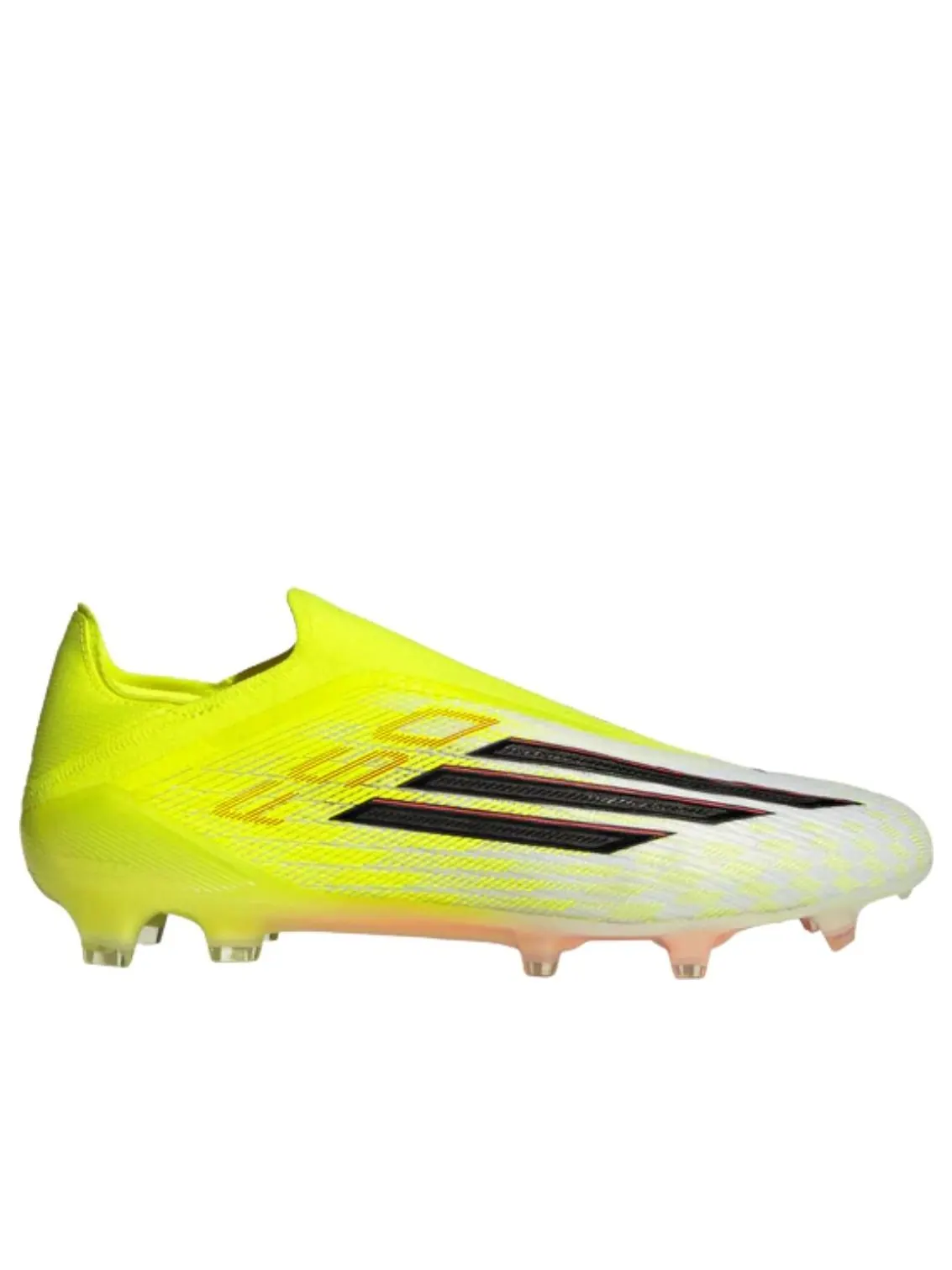 Футбольные бутсы Adidas F50 Elite Laceless FG 'Team Solar Yellow' — изображение 2 из 4, желтый/черный/красный