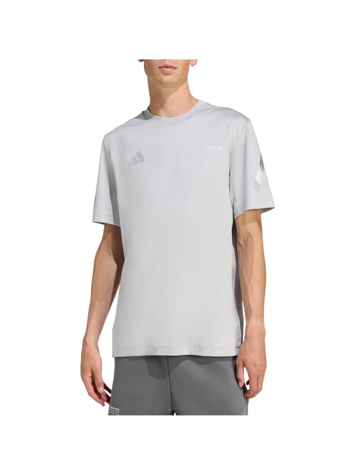 Футболка adidas x Mercedes AMG Petronas Formula One Team T-Shirt Regular Fit 'Grey Two' — изображение 2 из 3, серый