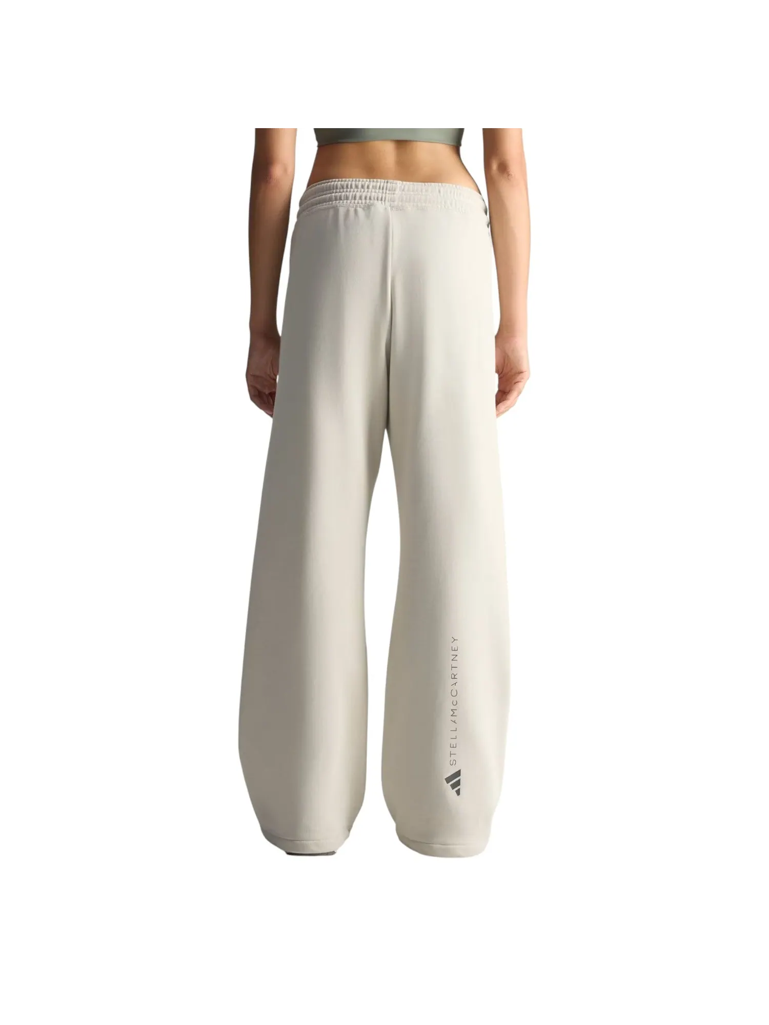 Брюки (WMNS) adidas x Stella McCartney Straight Leg Pants 'Willow Grey' — изображение 4 из 4, серый