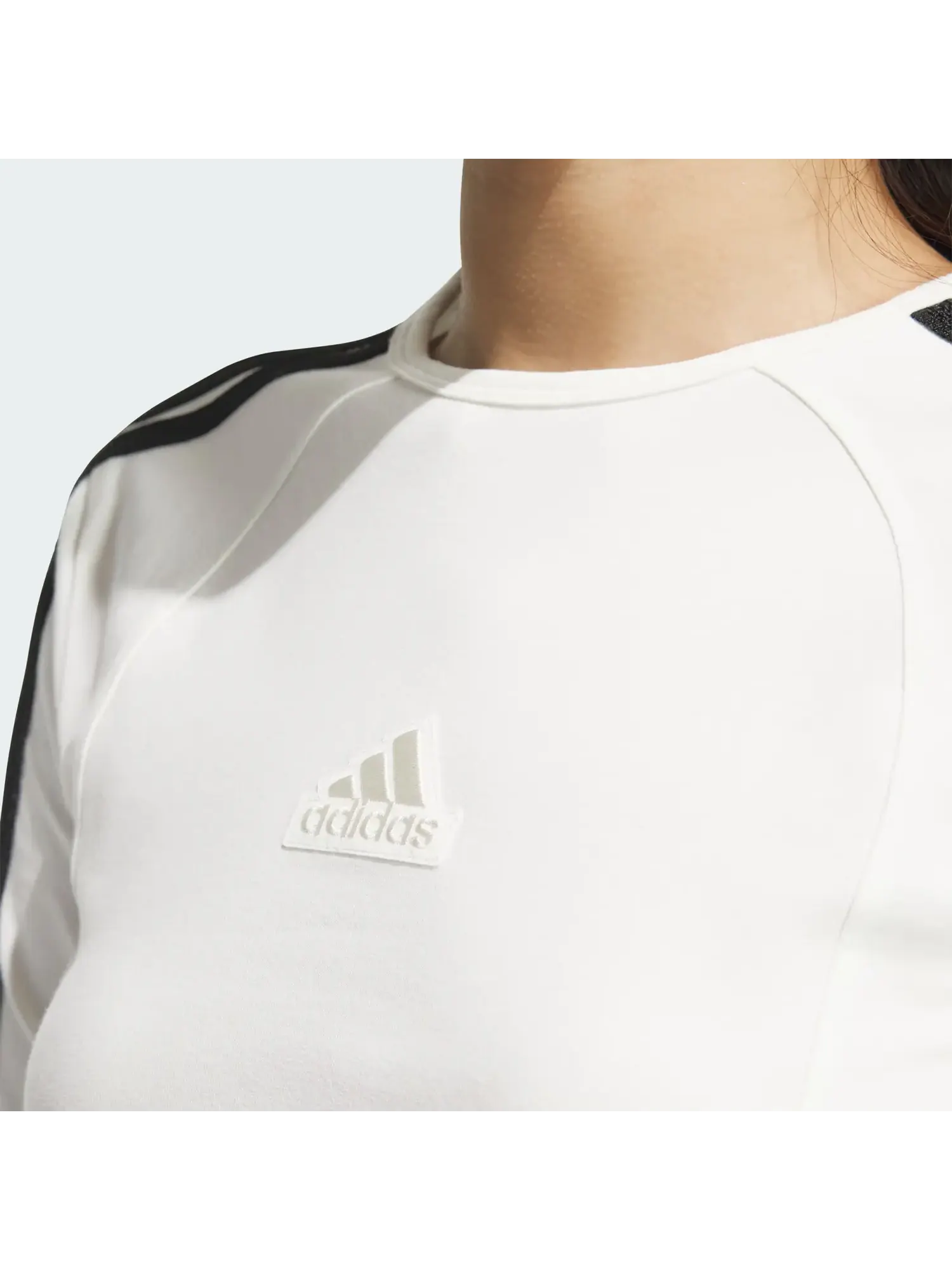 Лонгслив Adidas 3-Stripes — изображение 5 из 6, белый