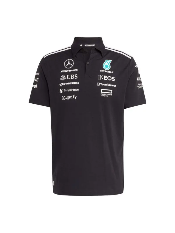 Рубашка-поло mercedes amg petronas formula one team polo shirt Adidas — изображение 1 из 3, черный