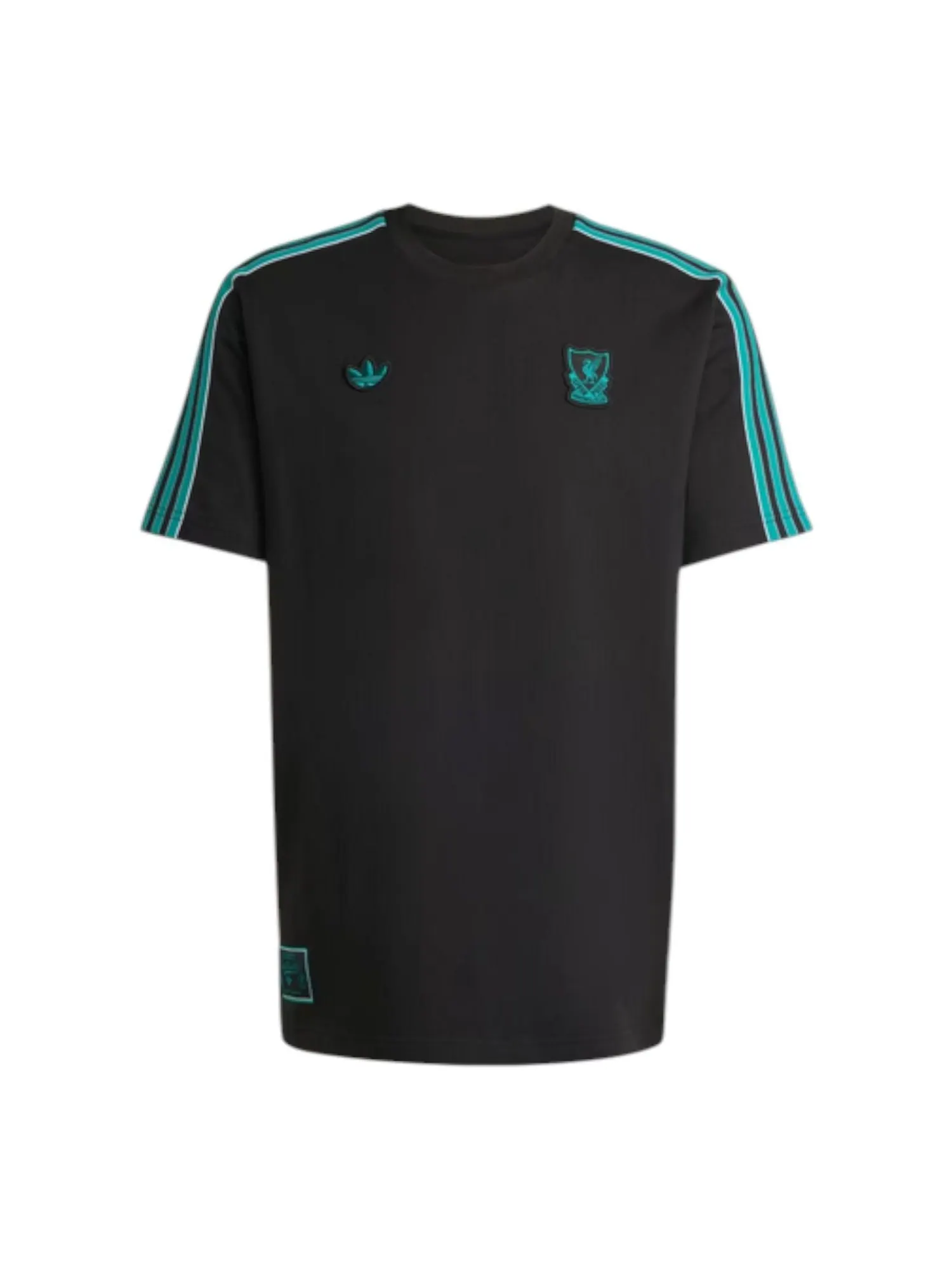 Футболка Adidas Liverpool FC Terrace Icons Tee 'Black Sea Green' — изображение 1 из 1, черный/зеленый