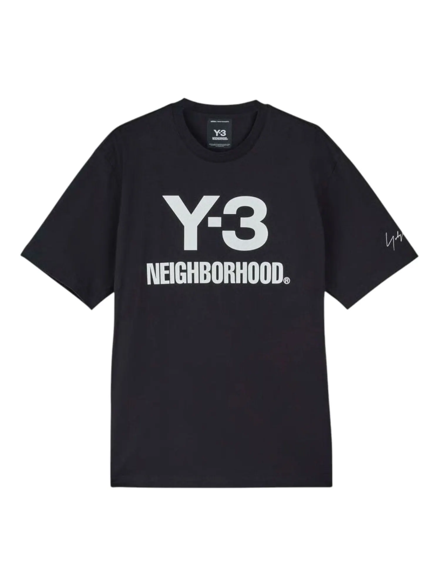 Футболка adidas Y-3 x Neighborhood Logo Relaxed T-Shirt 'Black' — изображение 1 из 3, черный