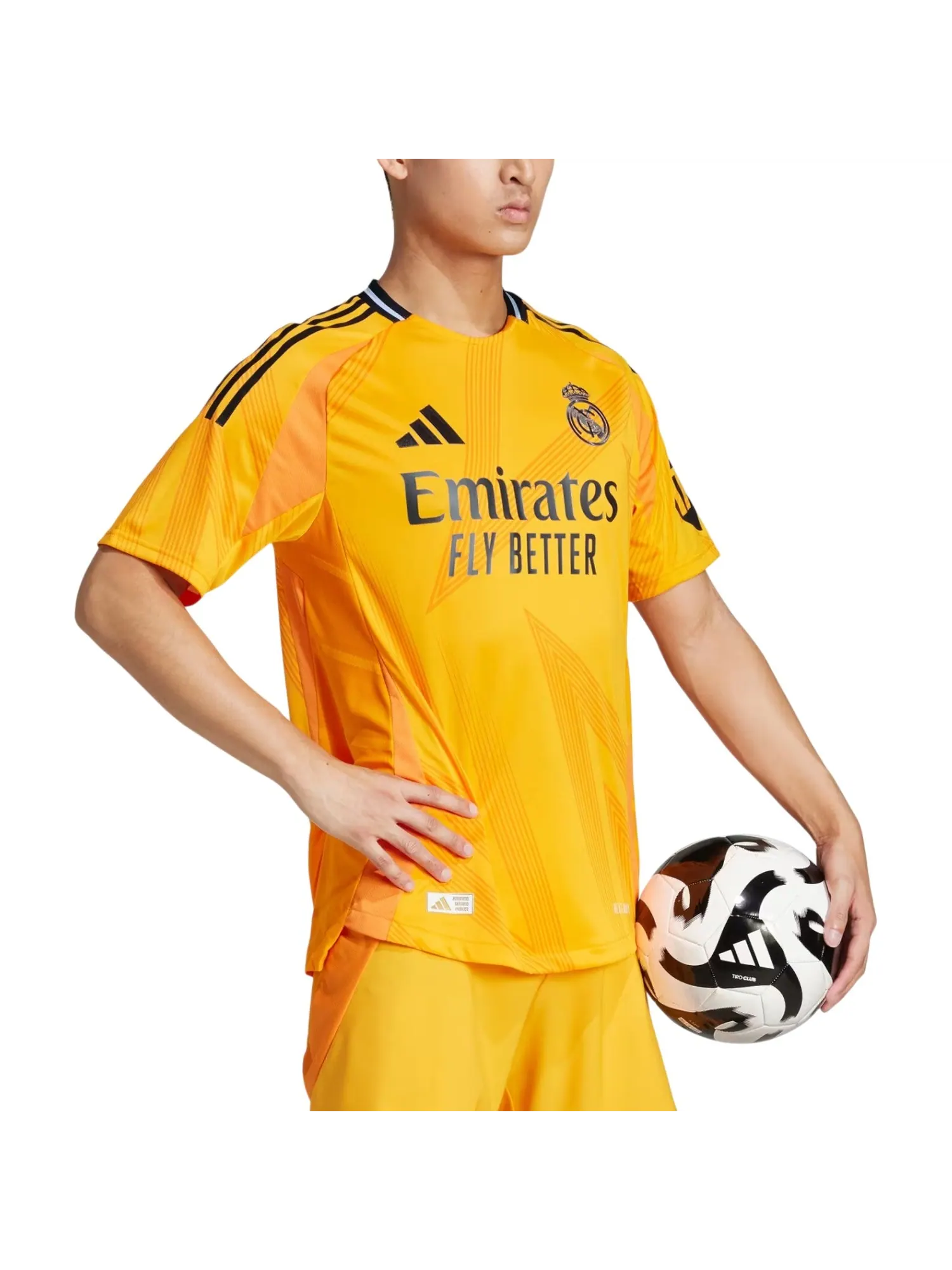 Футболка Adidas Real Madrid 24/25 Away Authentic 'Crew Orange' — изображение 3 из 3, оранжевый