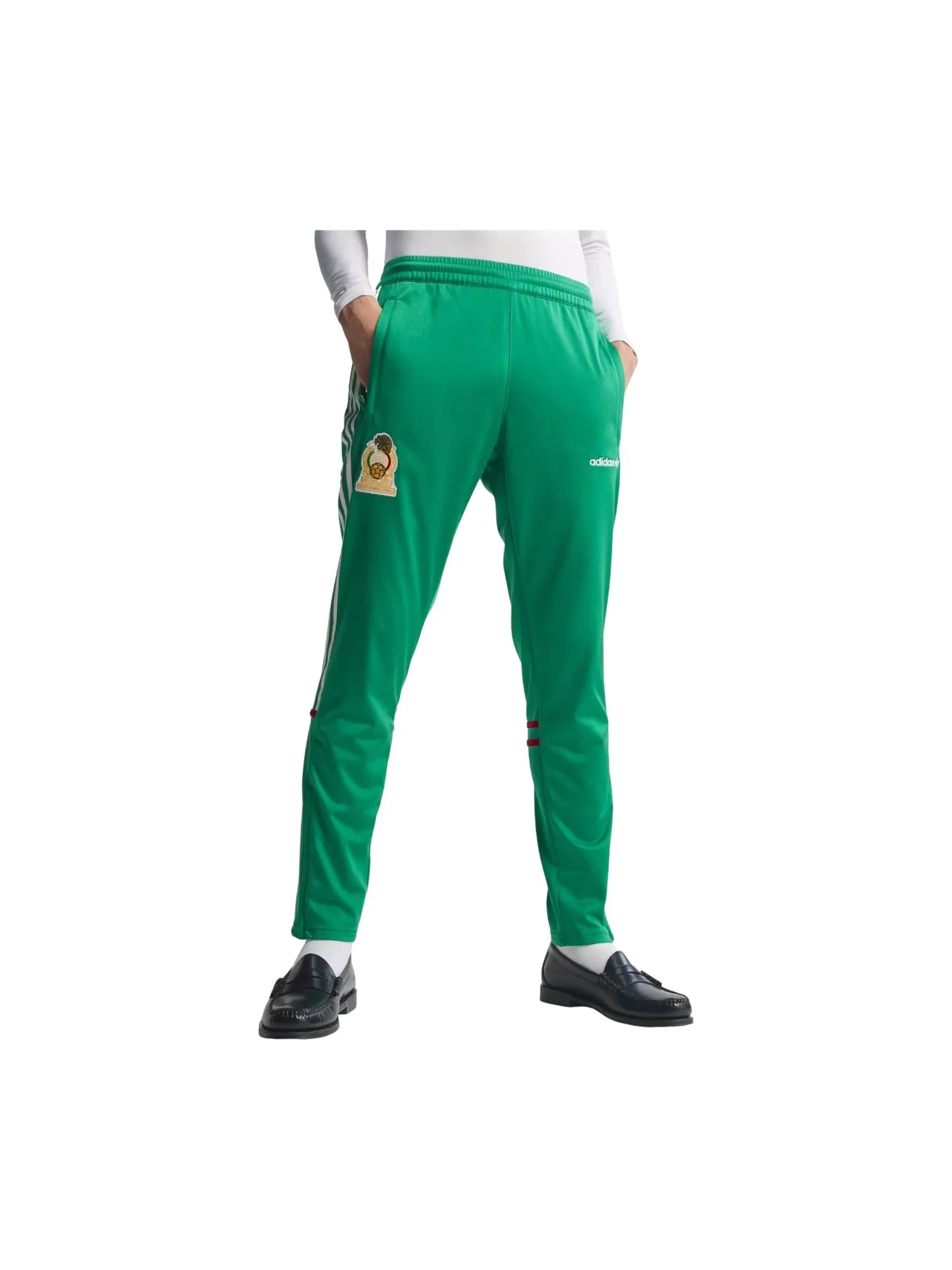 Спортивные штаны Adidas Mexico 1986, зеленые, модель — изображение 2 из 3, зеленый