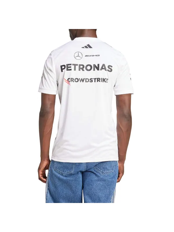 Футболка mercedes amg petronas formula one team white driver jersey Adidas — изображение 2 из 2, белый