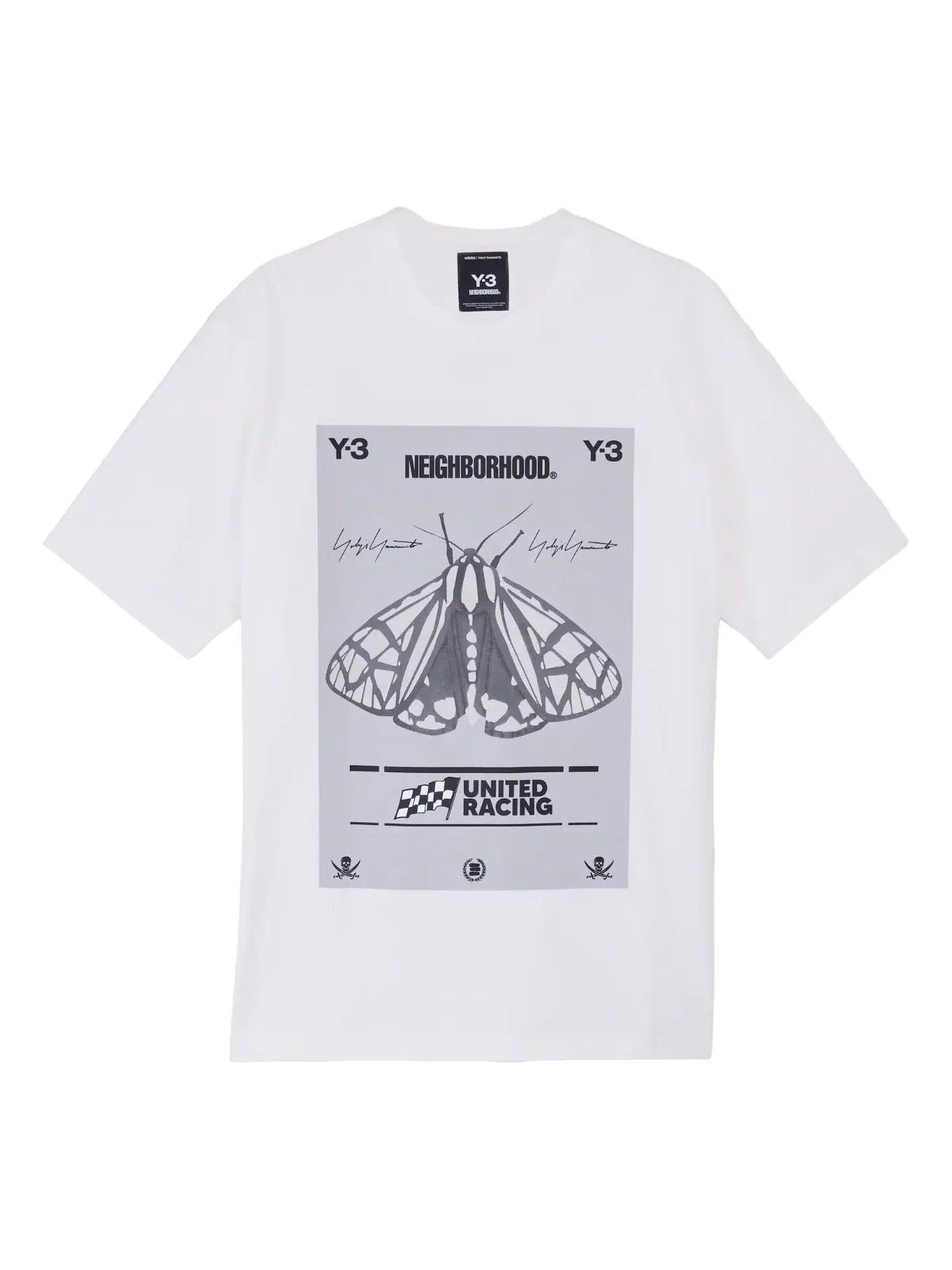 Футболка Adidas Y-3 NBHD Graphic T-shirt 'White' — изображение 1 из 2, белый
